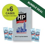 HP Brown Sauce Sachets Bundle (6 x Cases of 1 x 200)