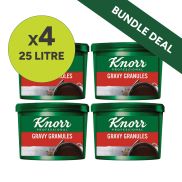 Knorr Professional Gluten Free Meat Gravy Granules Bundle (4 x Cases of 1 x 25 Litre)