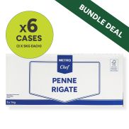 METRO Chef Penne Rigate Bundle (6 x Cases of 3 x 5 kg)