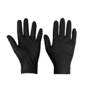 Nitrile Disposable Powder Free Gloves Medium (Black)
