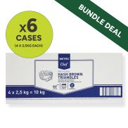 METRO Chef Hash Brown Triangles Bundle (6 x Cases of 4 x 2.5kg)