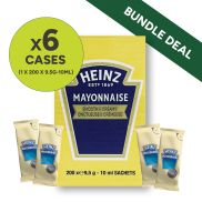 Heinz Mayonnaise Sachets Bundle (6 x Cases of 1 x 200)