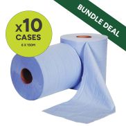 Papernet Centrefeed Roll Blue (2ply) Bundle (10 x Cases of 6 x 150m)