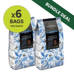 Valrhona Caraibe Dark Chocolate Couverture (66%) Bundle (2 x Cases of 3 x 3kg)