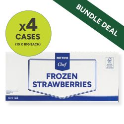METRO Chef Frozen Strawberries Bundle (4 x Cases of 10 x 1kg)
