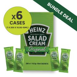 Heinz Salad Cream Sachets Bundle (6 x Cases of 1 x 200)