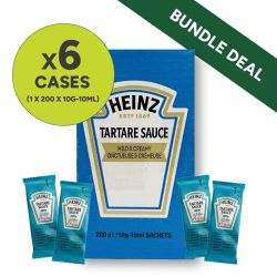 Heinz Tartare Sauce Sachets Bundle (6 x Cases of 1 x 200)