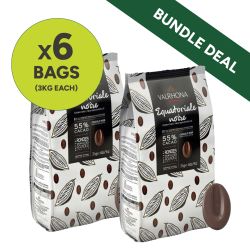 Valrhona Equatorial Dark Chocolate Couverture (55%) Bundle (2 x Cases of 3 x 3kg)