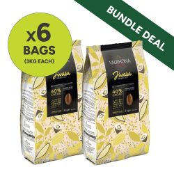 Valrhona Jivara Milk Chocolate Couverture (40%) Bundle (2 x Cases of 3 x 3kg)