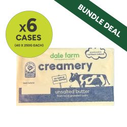 Dale Farm Unsalted Butter Block Bundle (6 x Cases of 40 x 250g)