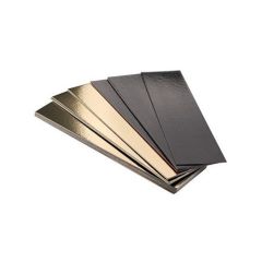 Black & Gold Straight Edged Cardboard (3.5 x 8cm)