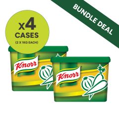 Knorr Professional Gluten Free Vegetable Bouillon Paste Bundle (4 x Cases of 2 x 1kg)